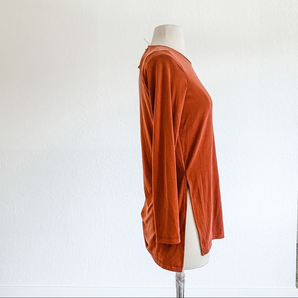 AMERICAN APPAREL - Long Sleeve Top - Burnt Orange - Picture 8 of 11